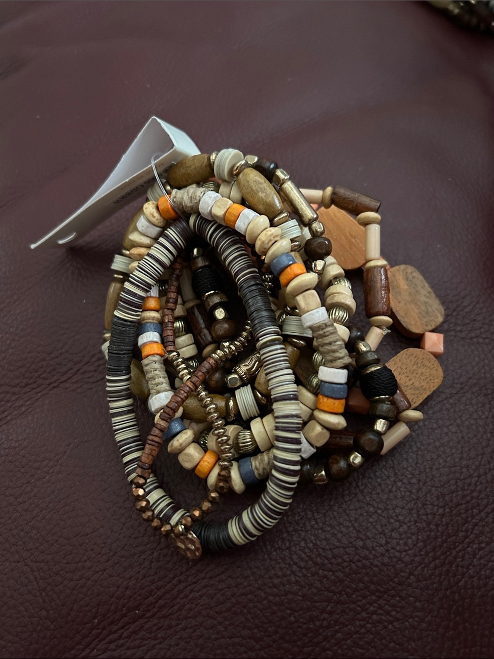 Layered Boho Beaded Bracelet Stack – Brown & Neutral